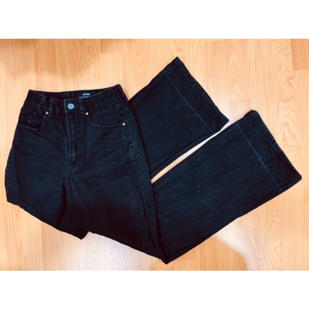 Cotton On High Rise Wide Leg Black Jeans